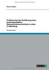 Probleme bei der Einführung einer prozessgestützten Dokumentationsrichtlinie in einer IT-Abteilung