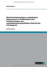 Markteintrittsstrategien ausländischer Unternehmen in Deutschland: Eine kritische Analyse aus wirtschaftswissenschaftlicher Sicht für den Fall Gazprom