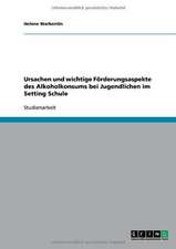 Ursachen und wichtige Förderungsaspekte des Alkoholkonsums bei Jugendlichen im Setting Schule