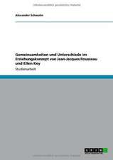 Gemeinsamkeiten und Unterschiede im Erziehungskonzept von Jean-Jacques Rousseau und Ellen Key