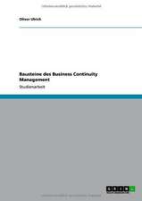 Bausteine des Business Continuity Management