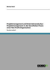 Projektmanagement und Unternehmenskultur: Projektmanagement in der beruflichen Praxis einer Non Profit Organisation