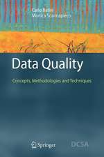 Data Quality: Concepts, Methodologies and Techniques