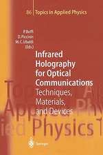 Infrared Holography for Optical Communications: Techniques, Materials and Devices