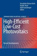 High-Efficient Low-Cost Photovoltaics: Recent Developments