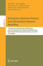 Enterprise, Business-Process and Information Systems Modeling: 11th International Workshop, BPMDS 2010, and 15th International Conference, EMMSAD 2010, held at CAiSE 2010, Hammamet, Tunisia, June 7-8, 2010, Proceedings