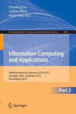 Information Computing and Applications