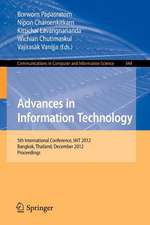 Advances in Information Technology: 5th International Conference, IAIT 2012, Bangkok, Thailand, December 6-7, 2012, Proceedings