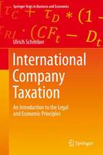 International Company Taxation: An Introduction to the Legal and Economic Principles