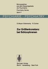 Zur Größenkonstanz bei Schizophrenen: Eine experimentalpsychologische Untersuchung