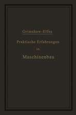 Praktische Erfahrungen im Maschinenbau in Werkstatt und Betrieb