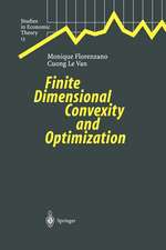 Finite Dimensional Convexity and Optimization