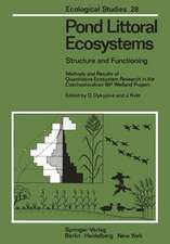 Pond Littoral Ecosystems: Structure and Functioning Methods and Results of Quantitative Ecosystem Research in the Czechoslovakian IBP Wetland Project