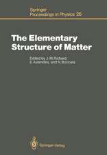 The Elementary Structure of Matter: Proceedings of the Workshop, Les Houches, France, March 24–April 2, 1987