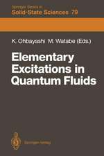 Elementary Excitations in Quantum Fluids: Proceedings of the Hiroshima Symposium, Hiroshima, Japan, August 17–18, 1987