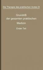 Die Therapie des praktischen Arztes: Dritter Band Grundriß der gesamten praktischen Medizin