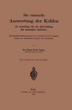 Die rationelle Auswertung der Kohlen als Grundlage für die Entwicklung der nationalen Industrie