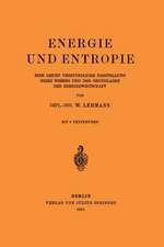 Energie und Entropie: Eine Leicht Verständliche Darstellung Ihres Wesens und der Grundlagen der Energiewirtschaft