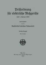 Prüfordnung für elektrische Meßgeräte: vom 1. Januar 1933