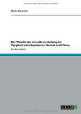 Der Wandel der Jenseitsvorstellung im Vergleich zwischen Homer, Hesiod und Platon