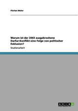 Warum ist der 2003 ausgebrochene Darfur-Konflikt eine Folge von politischer Exklusion?