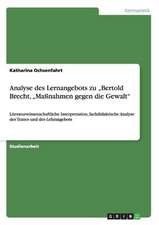 Analyse des Lernangebots zu 