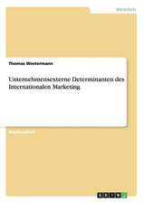 Unternehmensexterne Determinanten des Internationalen Marketing