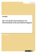 Die zwei großen Kontraktionen der Weltwirtschaft 1929 und 2008 im Vergleich