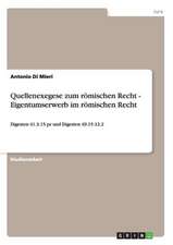 Quellenexegese zum römischen Recht - Eigentumserwerb im römischen Recht