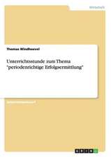 Unterrichtsstunde zum Thema "periodenrichtige Erfolgsermittlung"