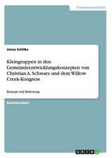 Kleingruppen in den Gemeindeentwicklungskonzepten von Christian A. Schwarz und dem Willow Creek-Kongress