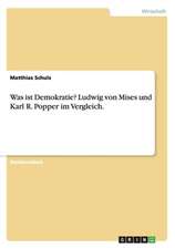 Was ist Demokratie? Ludwig von Mises und Karl R. Popper im Vergleich.