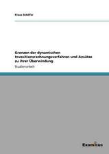 Grenzen der dynamischen Invesitionsrechnungsverfahren und Ansätze zu ihrer Überwindung