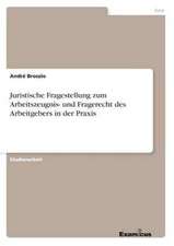 Juristische Fragestellung Zum Arbeitszeugnis- Und Fragerecht Des Arbeitgebers in Der Praxis: The Scope of Shapes and Smells Registration