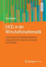 EXCEL in der Wirtschaftsmathematik: Anwendung von Tabellenkalkulationsprogrammen für Studenten, Dozenten und Praktiker