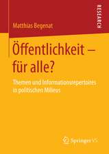 Öffentlichkeit – für alle?: Themen und Informationsrepertoires in politischen Milieus