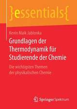 Grundlagen der Thermodynamik für Studierende der Chemie: Die wichtigsten Themen der physikalischen Chemie