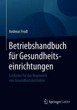 Betriebshandbuch für Gesundheitseinrichtungen