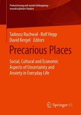 Precarious Places: Social, Cultural and Economic Aspects of Uncertainty and Anxiety in Everyday Life