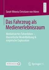 Das Fahrzeug als Medienerlebnisraum: Mediatisiertes Fahrerleben – theoretische Modellbildung & empirische Exploration