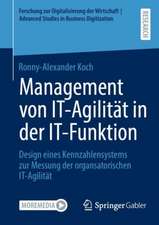 Management von IT-Agilität in der IT-Funktion: Design eines Kennzahlensystems zur Messung der organsatorischen IT-Agilität