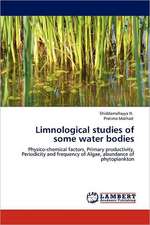 Limnological studies of some water bodies