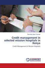 Credit management in selected mission hospitals in Kenya