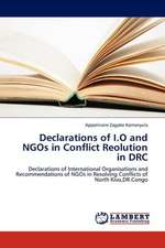 Declarations of I.O and NGOs in Conflict Reolution in DRC