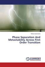 Phase Separation And Metastability Across First Order Transition