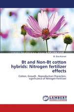 Bt and Non-Bt cotton hybrids: Nitrogen fertilizer effects