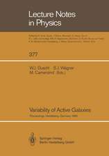 Variability of Active Galaxies: Proceedings of a Workshop of the Sonderforschungsbereich 328 Held at Heidelberg, Germany, 3–5 September 1990