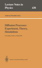 Diffusion Processes: Experiment, Theory, Simulations