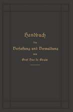 Handbuch der Verfassung und Verwaltung in Preußen und dem Deutschen Reiche