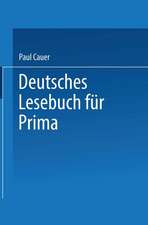 Deutsches Lesebuch für Prima